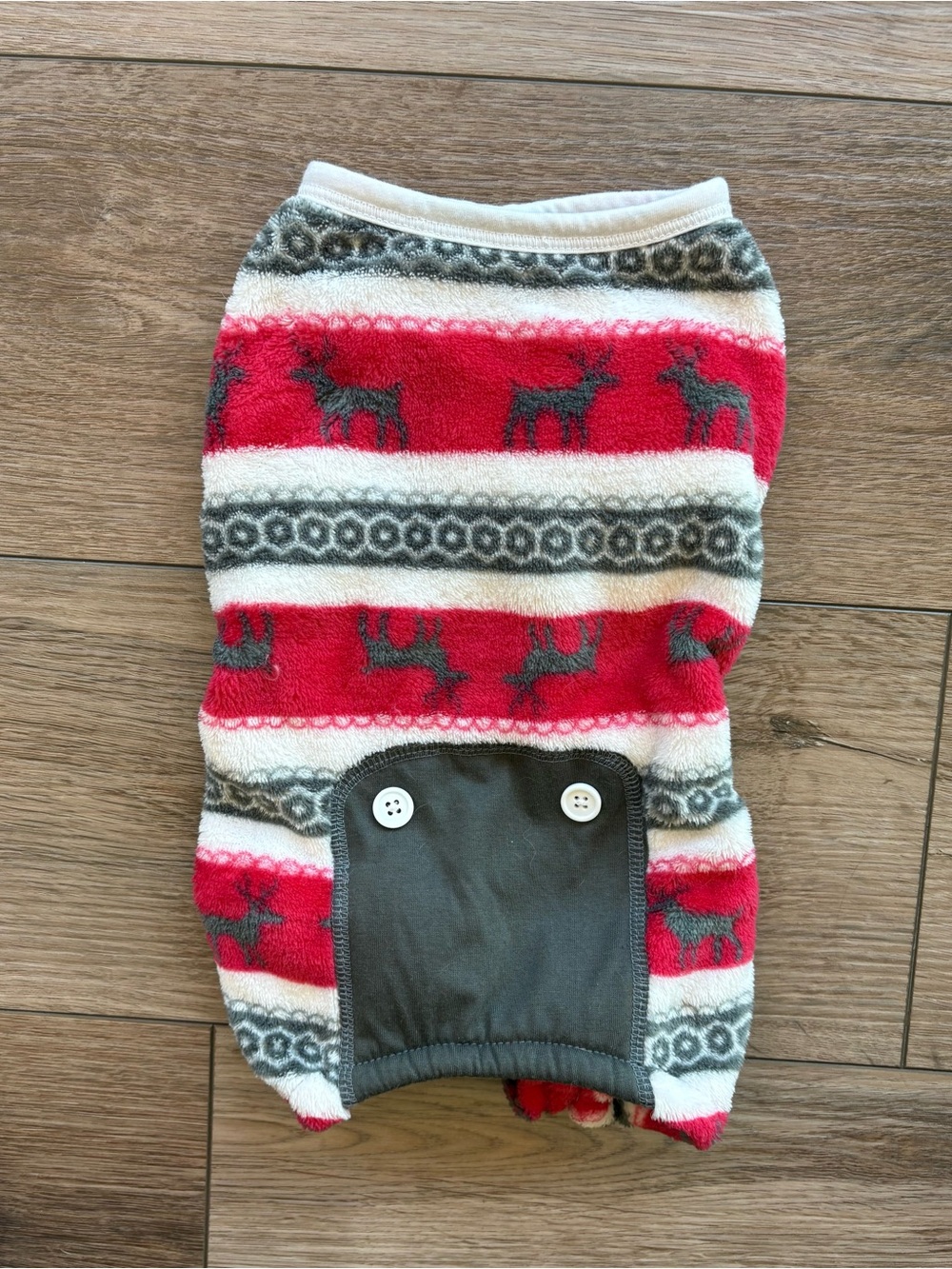 Pup Crew Reindeer Fair Isle Fleece Dog Pajamas